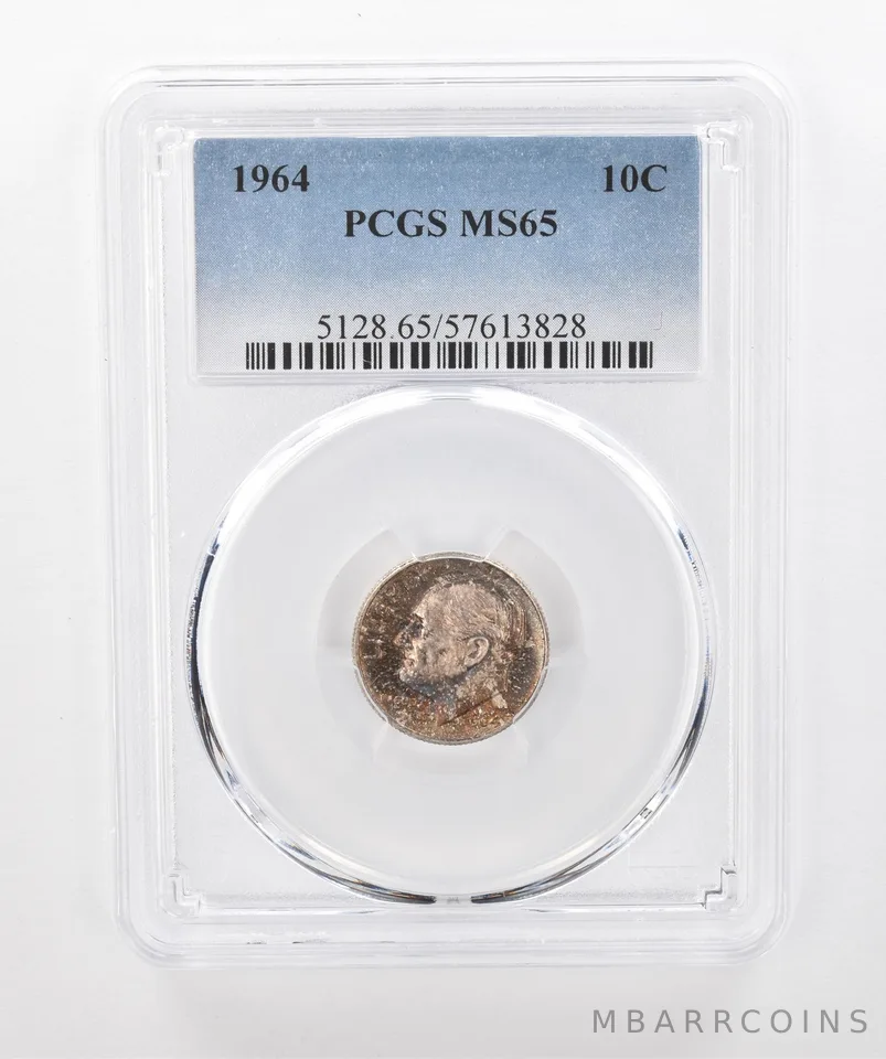 1964 Roosevelt Dime MS65 PCGS Beautiful Tone *1559