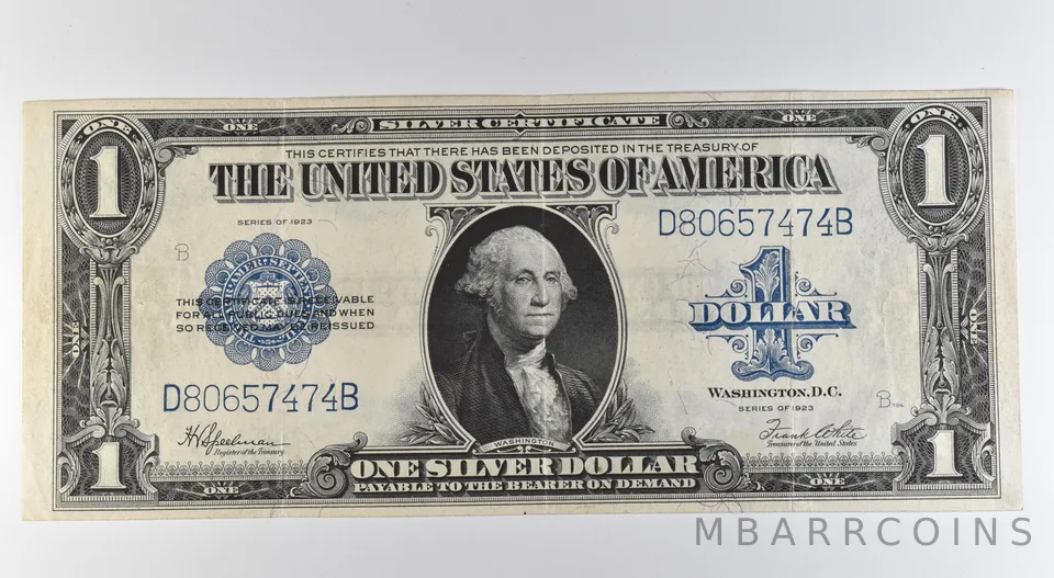 1923 $1 Silver Certificate Large Note Blue Seal Fr#237 *0524