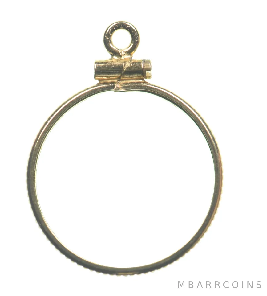 12k 0.6 Gram Gold Filled 15.5mm Coin Bezel Pendant Frame Edge *4905