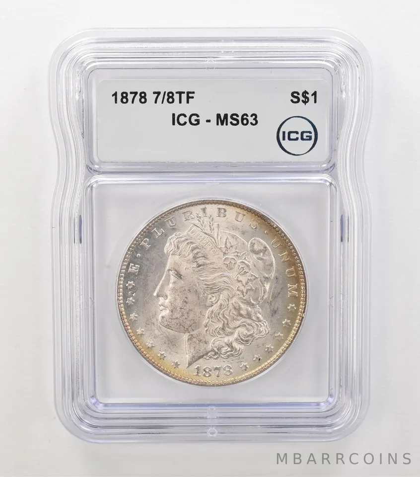 1878 7/8TF Morgan Silver Dollar MS63 ICG Nice Tone a6872