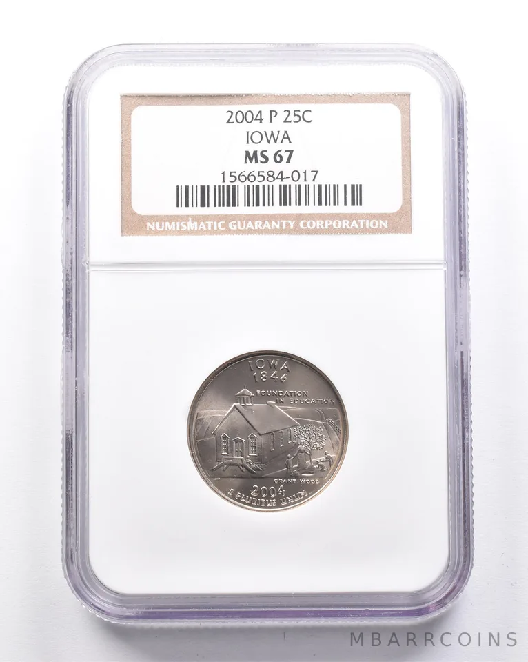 MS67 2004-P Washington State Quarter Iowa NGC a6326