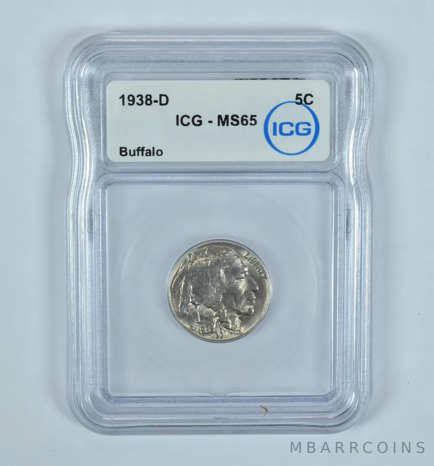 1938-D Indian Head Buffalo Nickel MS65 ICG
