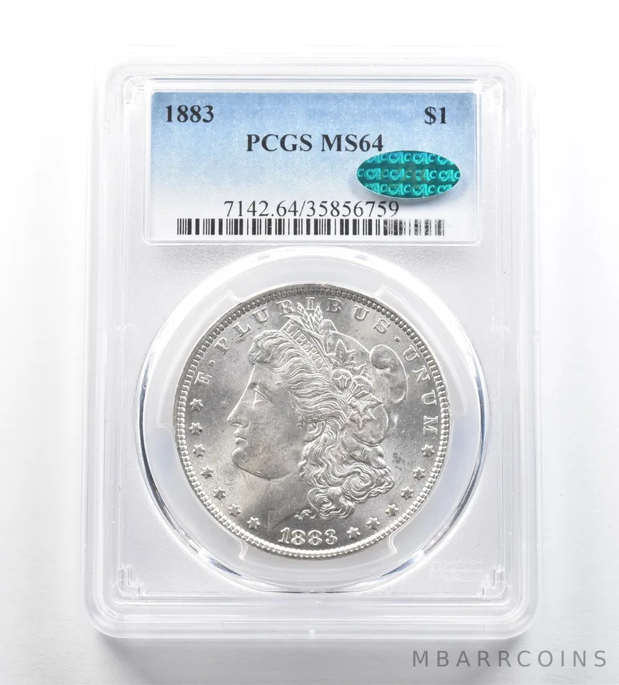 1883 Morgan Silver Dollar MS64 PCGS CAC *7154