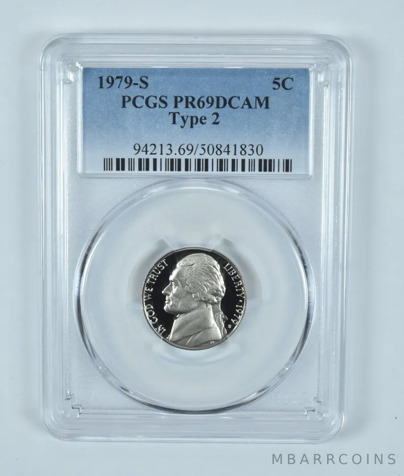 1979-S Jefferson Nickel Type 2 PR69 DCAM PCGS Blue Label