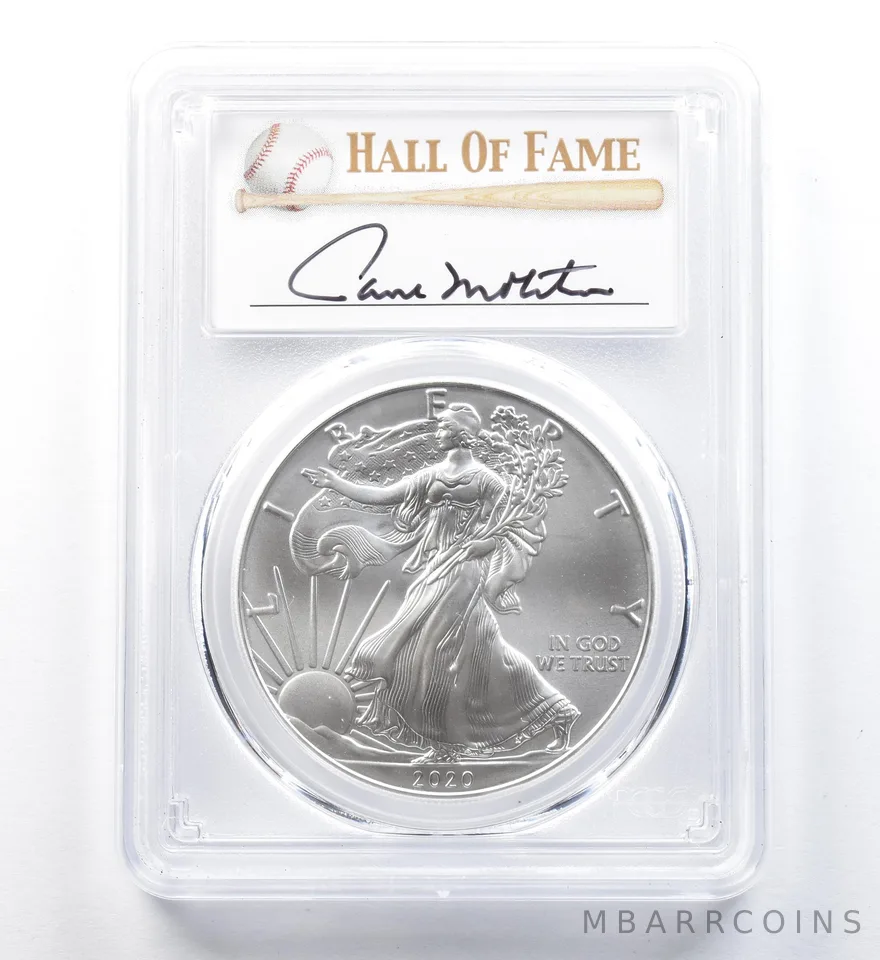 2020 American Silver Eagle Paul Molitor FDOI MS70 PCGS *1270
