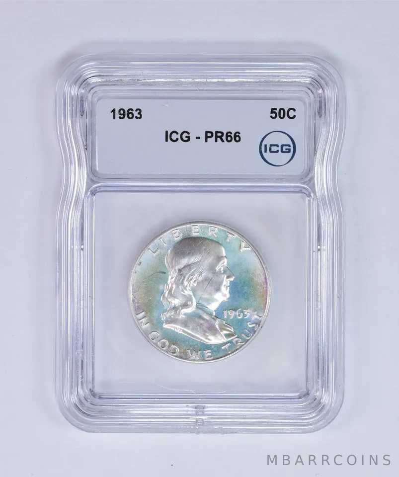1963 Franklin Half Dollar PR66 ICG Beautiful Tone *7984