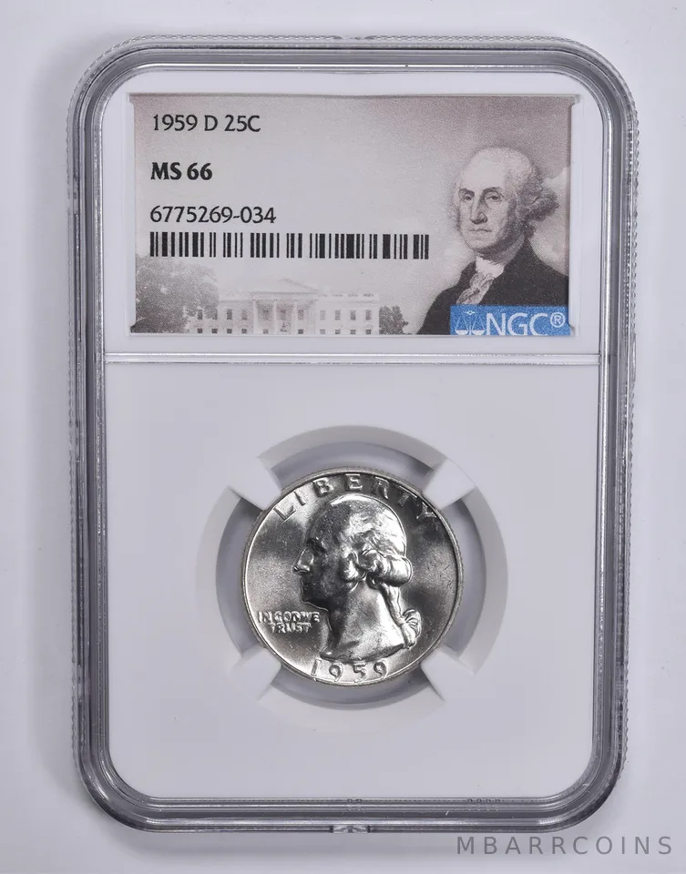1959-D Washington Quarter 25c Special Lbl MS66 NGC