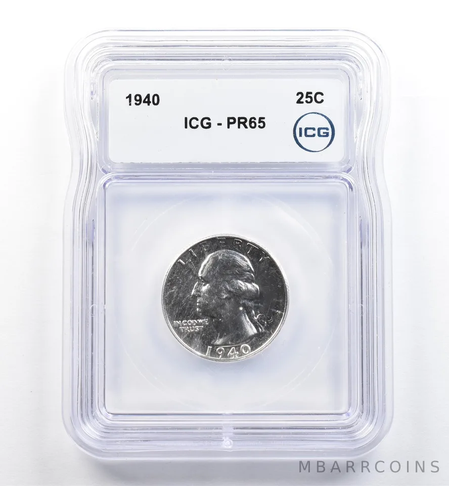 1940 Washington Quarter PR65 ICG *0149