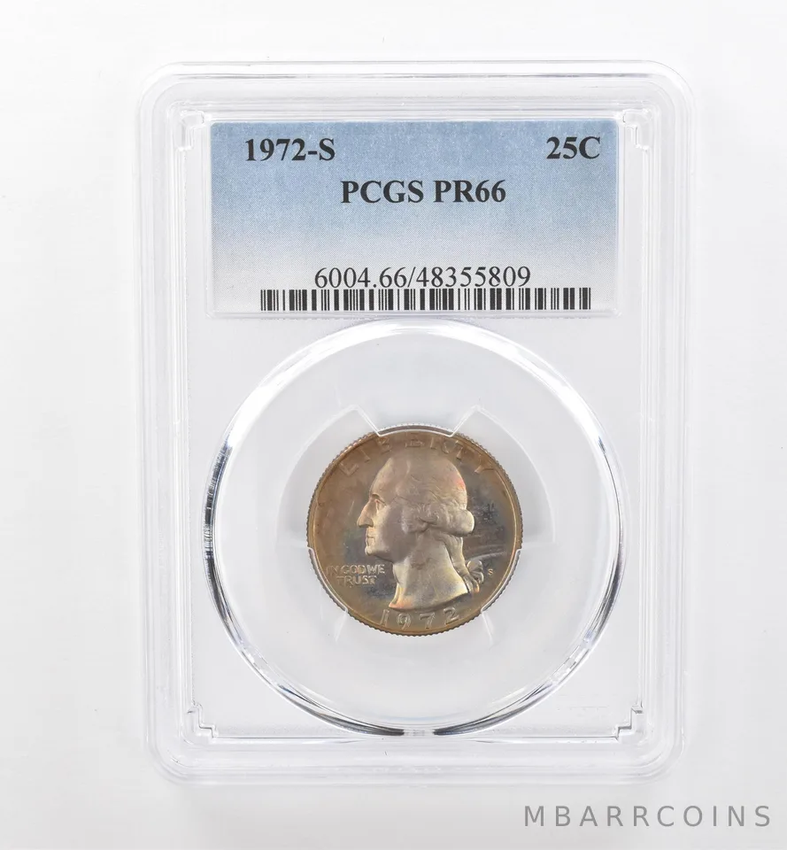 1972-S Washington Quarter PR66 PCGS Beautiful Tone *1832