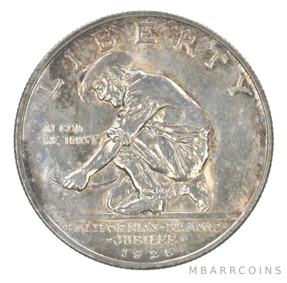 1925 California Commemorative Half Dollar Beautiful Tone *5148