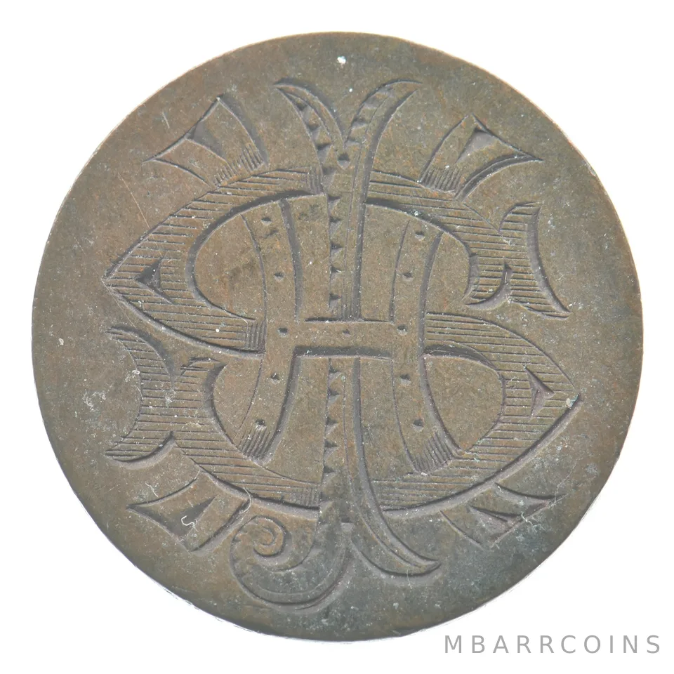 1879 Indian Head Cent Love Token Victorian S A *5515