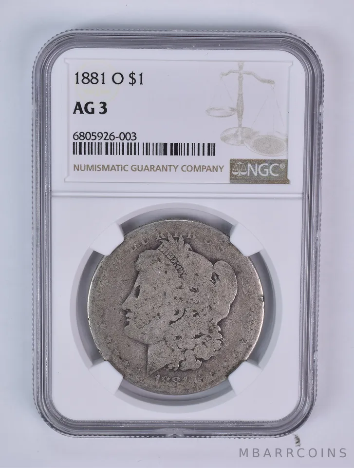 1881-O Morgan Silver Dollar AG3 NGC Lowball