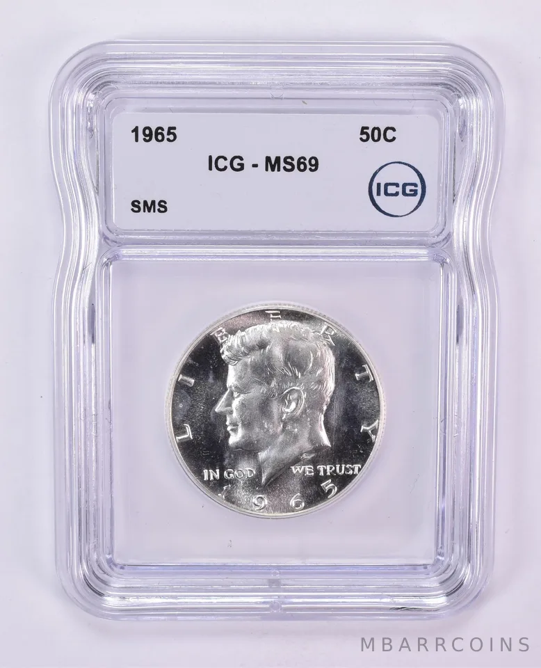 1965 Kennedy Half Dollar SMS MS69 ICG