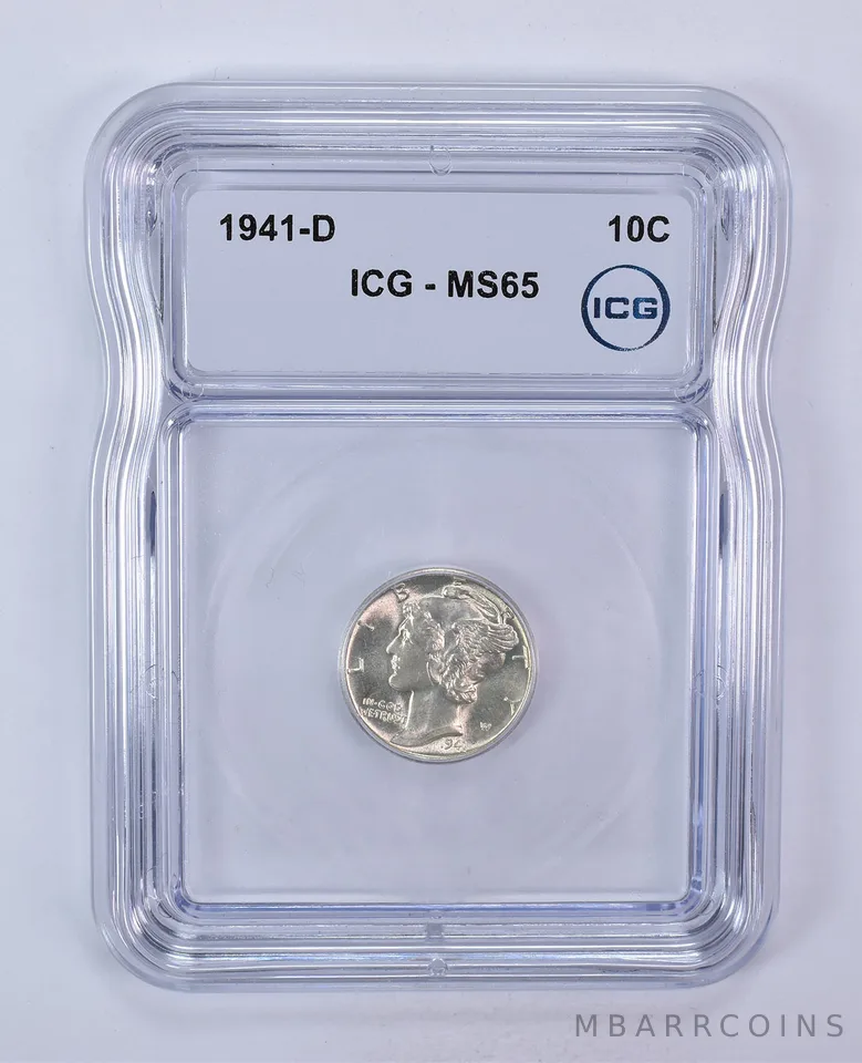 1941-D Mercury Dime MS65 ICG