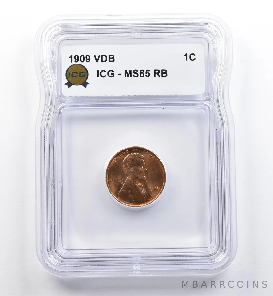 1909 VDB Lincoln Wheat Cent MS65 RB ICG *0088