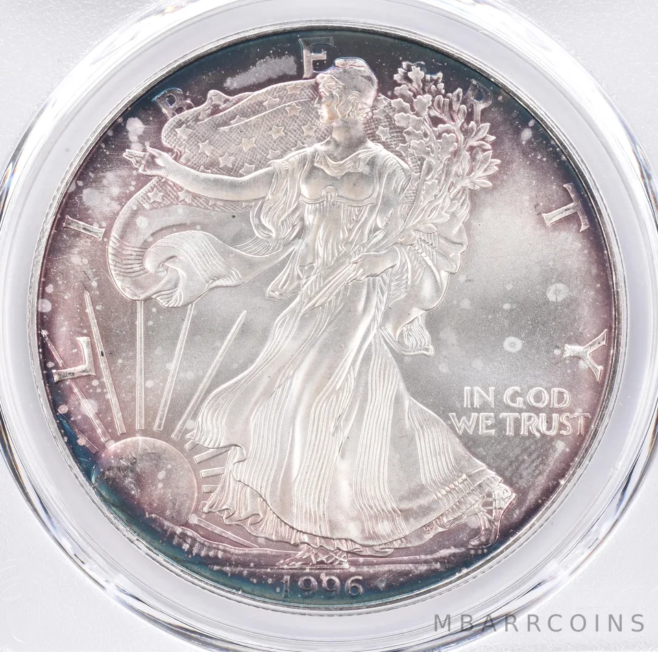 1996 American Silver Eagle MS67 PCGS Beautiful Tone *1378