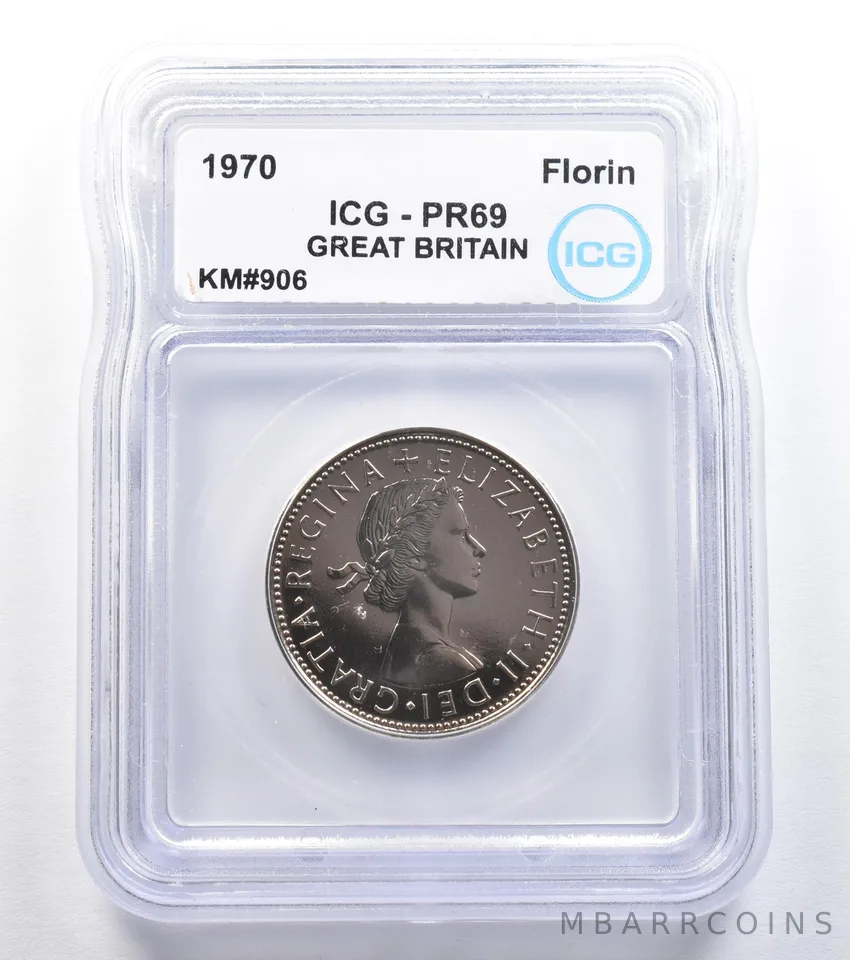 1970 Great Britain Florin KM#906 PR69 ICG a7854