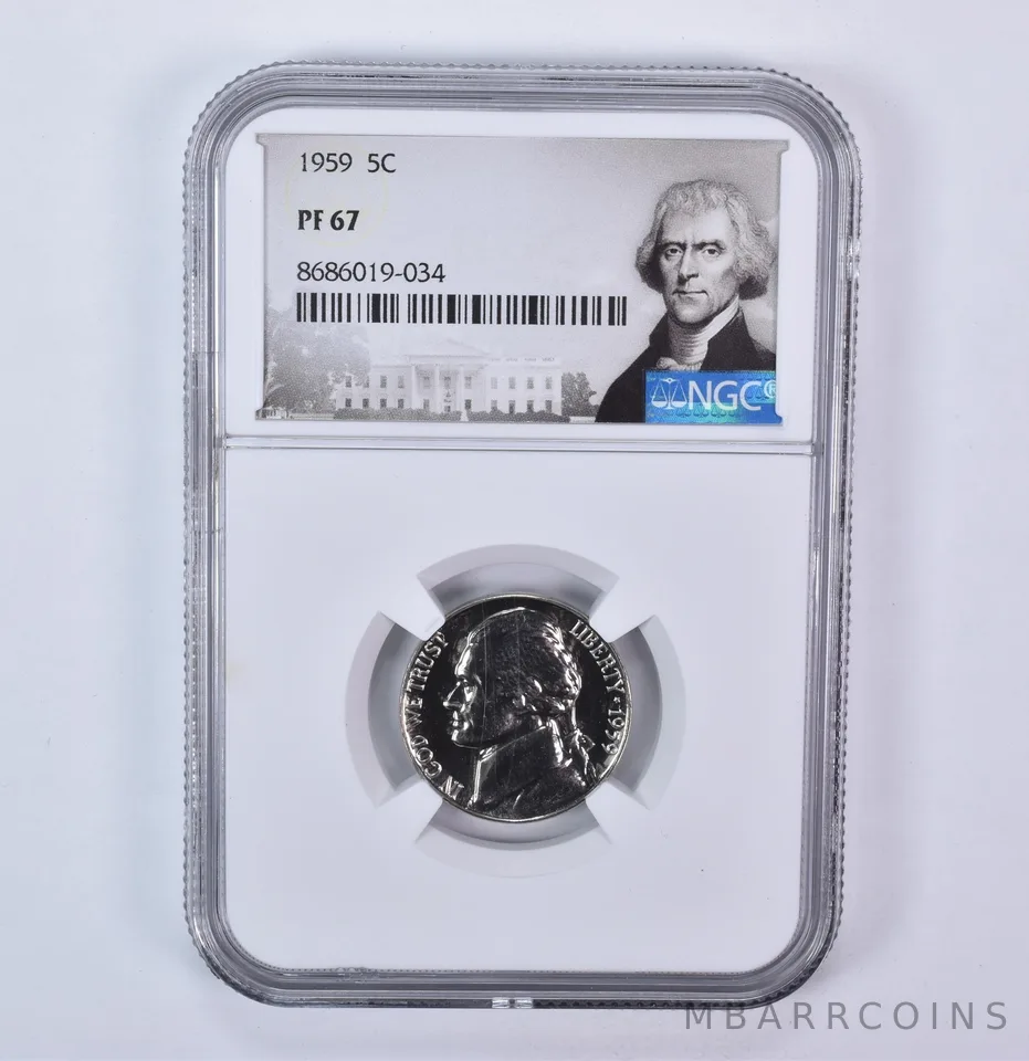 1959 Jefferson Nickel PF67 NGC Special Label