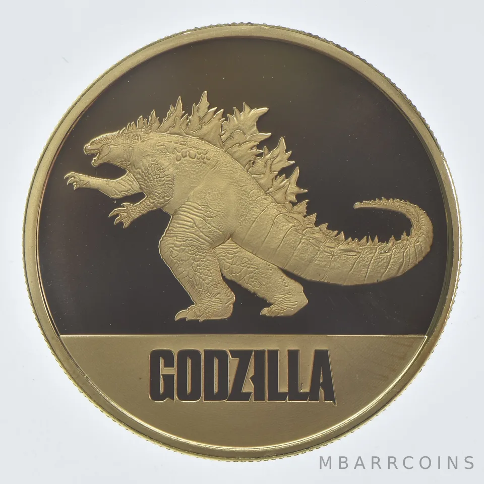 2021 Niue 250 Dollar Gold Godzilla Vs Kong Godzilla 1 Oz Gold *1066
