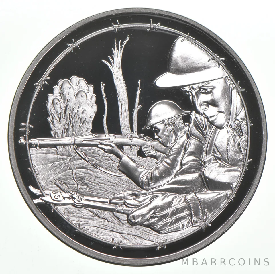2018 WWI Centennial 1oz Silver Round Military US Army Medal US Mint