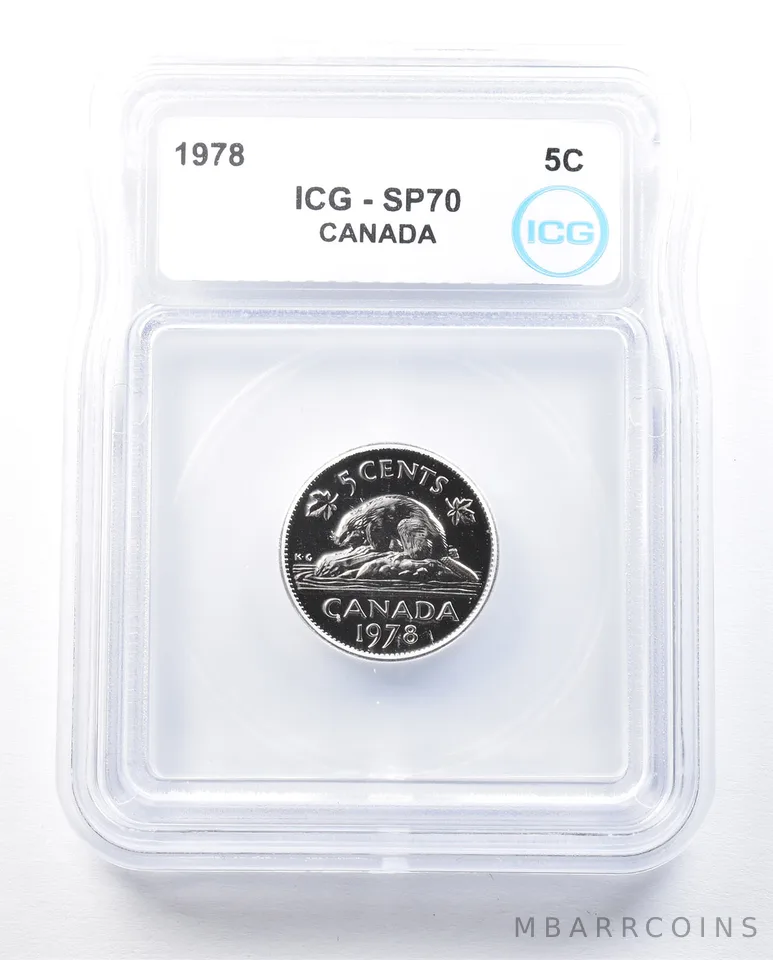 1978 Canada 5 Cents SP70 ICG a8991