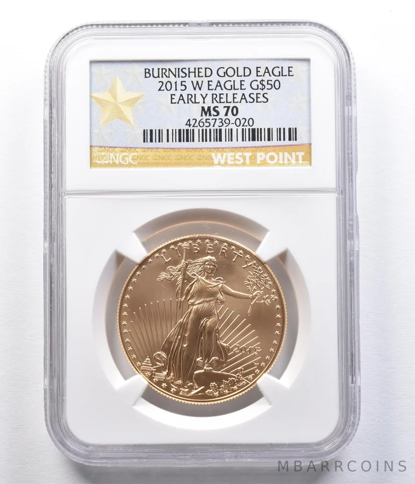 2015-W Burnished $50 American Gold Eagle Early Release MS70 NGC *2323