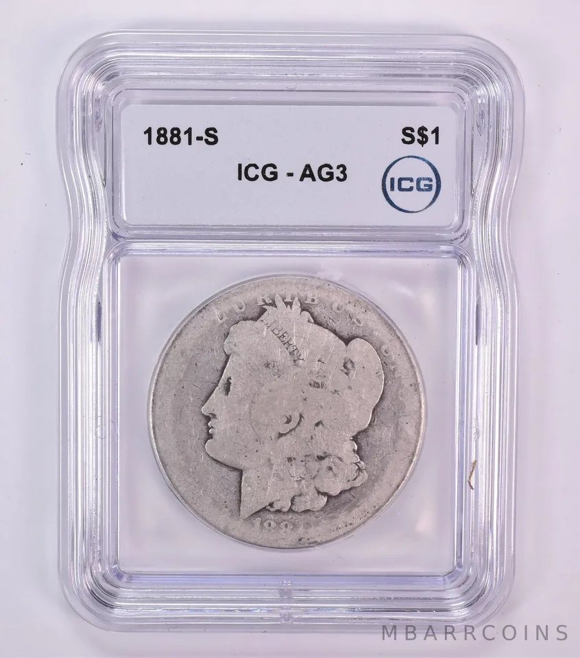 1881-S Morgan Silver Dollar AG3 ICG Lowball