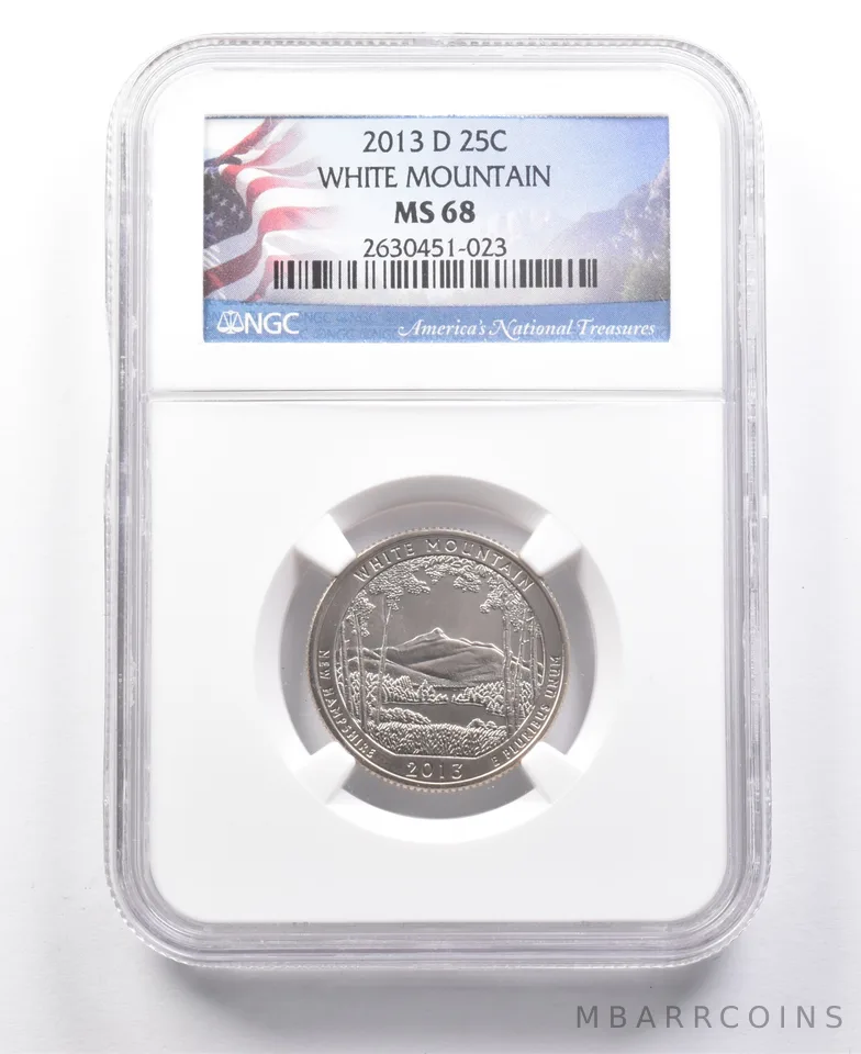 2013-D Washington Quarter White Mountain MS68 NGC a7700