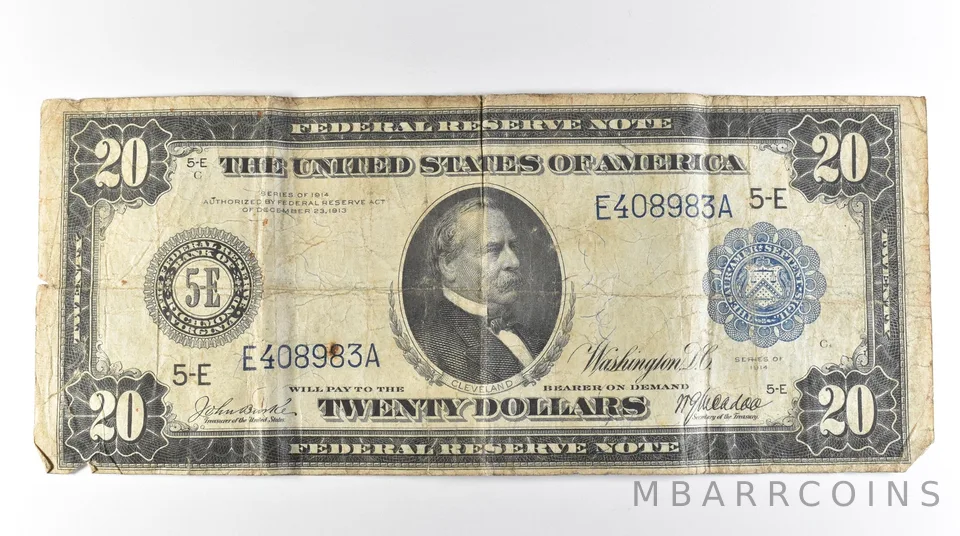 1914 $20 Richmond VA FRN Large Note Blue Seal *3064