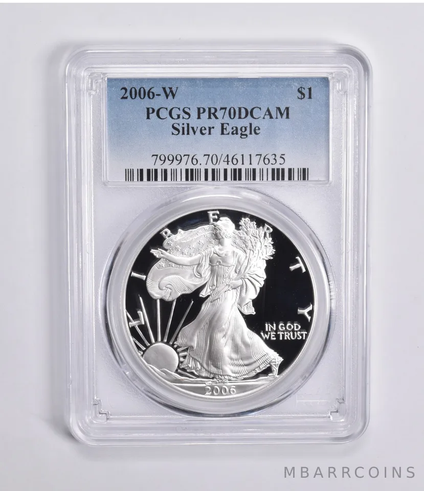 2006-W American Silver Eagle PR70 DCAM PCGS Blue Label