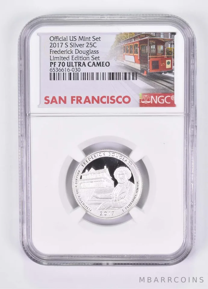 2017-S Silver PF70 Frederick Douglass Quarter NGC Limited Edition