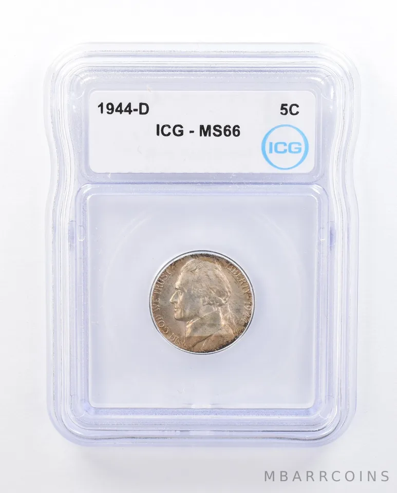 1944-D Jefferson Nickel MS66 ICG Awesome Tone *5014