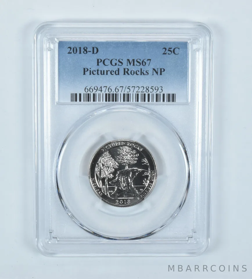 2018-D Washington Quarter ATB Pictured Rocks MS67 PCGS