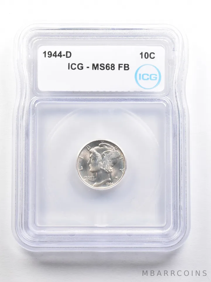 1944-D Mercury Dime MS68 FB ICG *6047