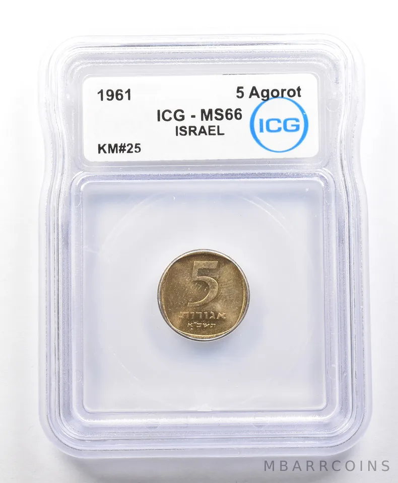 1961 Israel 5 Agorot KM#25 MS66 ICG *4245