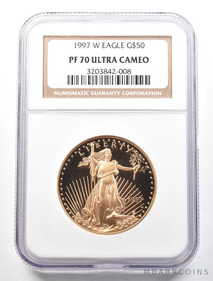 1997-W $50 American Gold Eagle 1 Oz Gold PF70 UCAM NGC