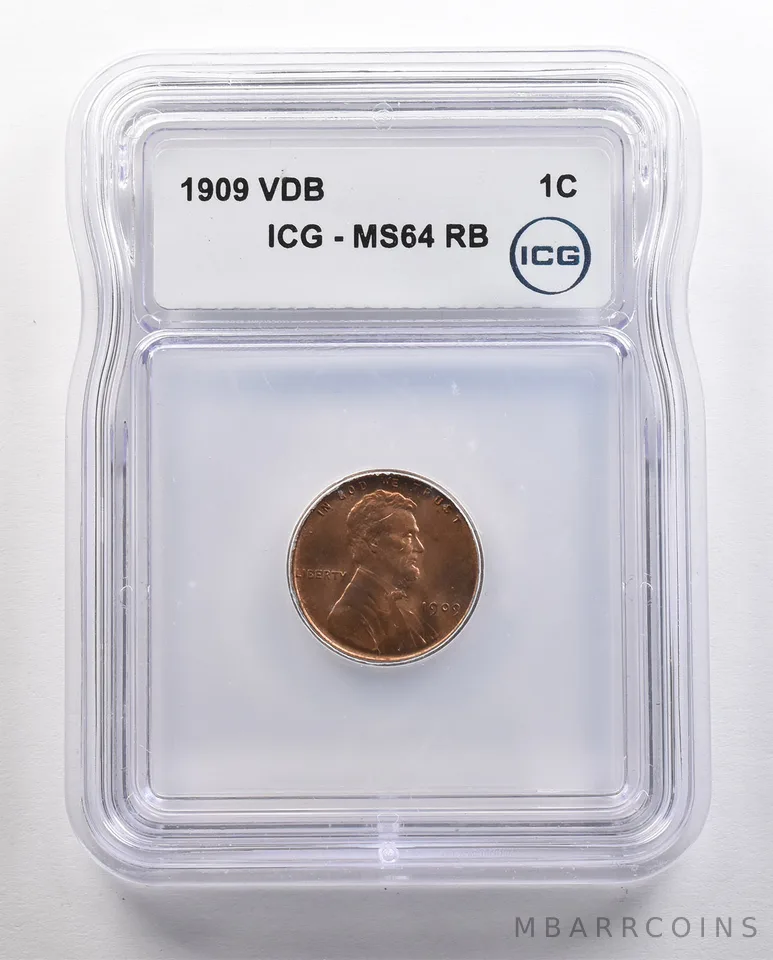 1909 VDB Lincoln Wheat Cent MS64 RB ICG *4447