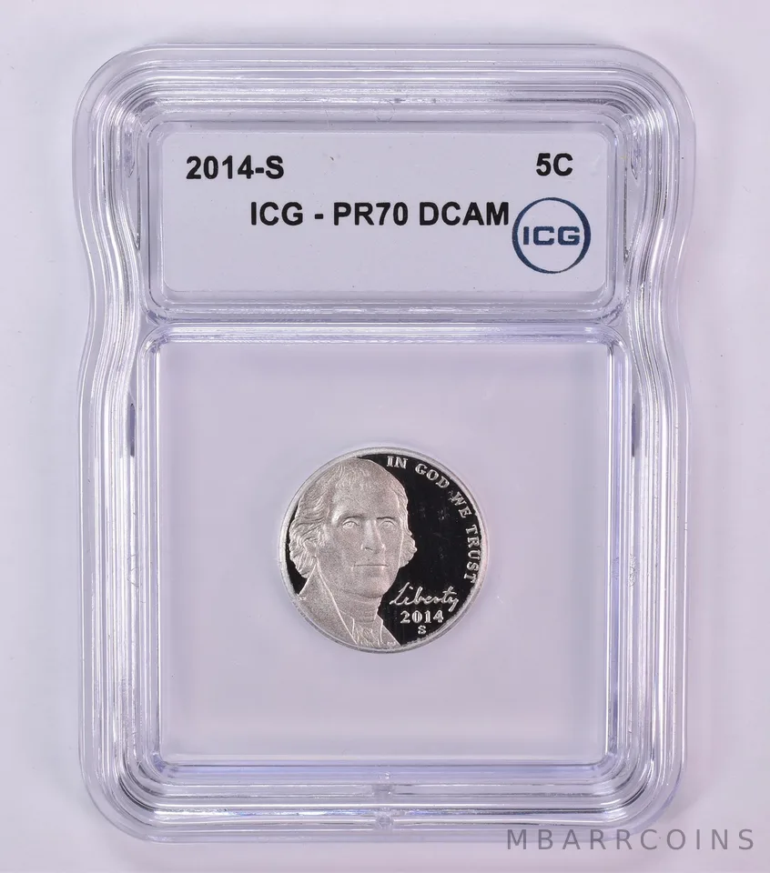 2014-S Jefferson Nickel PR70 DCAM ICG