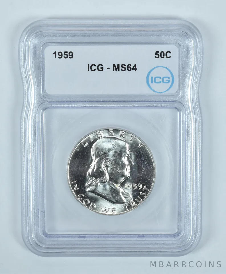 1959 Franklin Half Dollar MS64 ICG