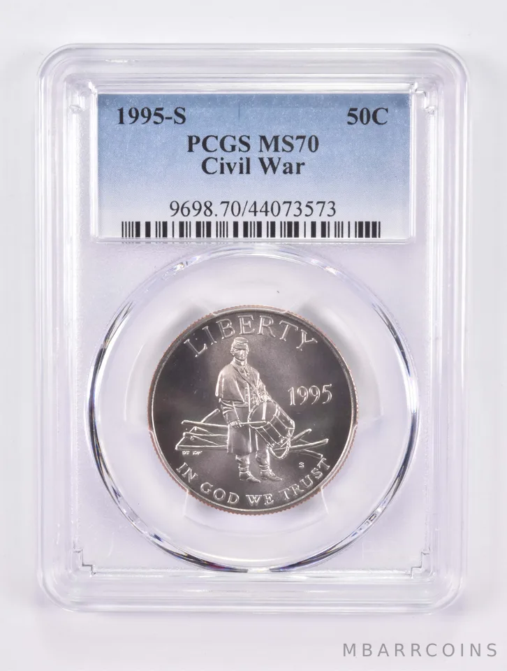 1995-S Civil War Commemorative Half Dollar MS70 PCGS