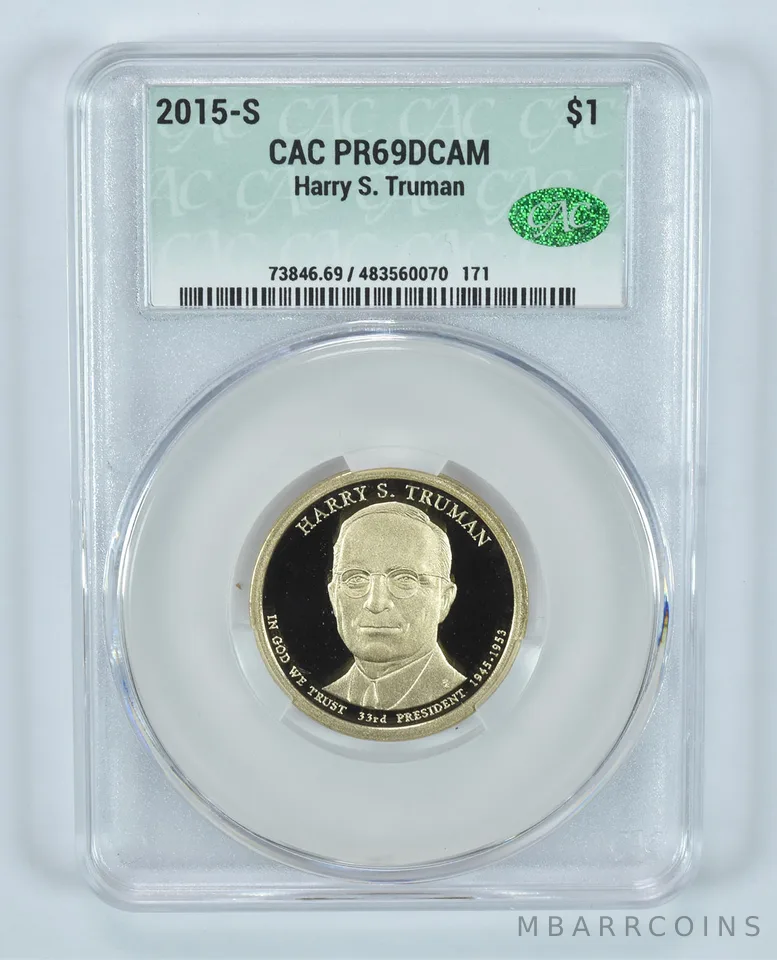 2015-S Presidential $1 Harry S Truman PR69 DCAM CAC CACg