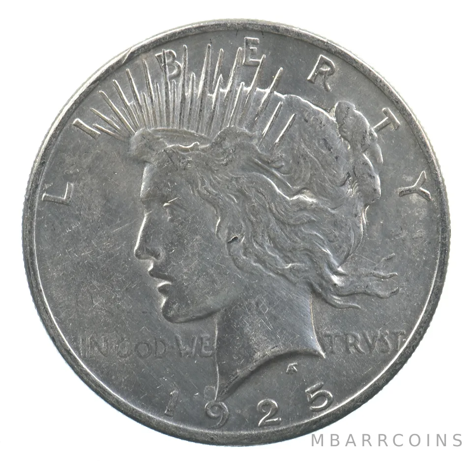 Early - 1925 Peace Silver Dollar - 90% US Coin *485