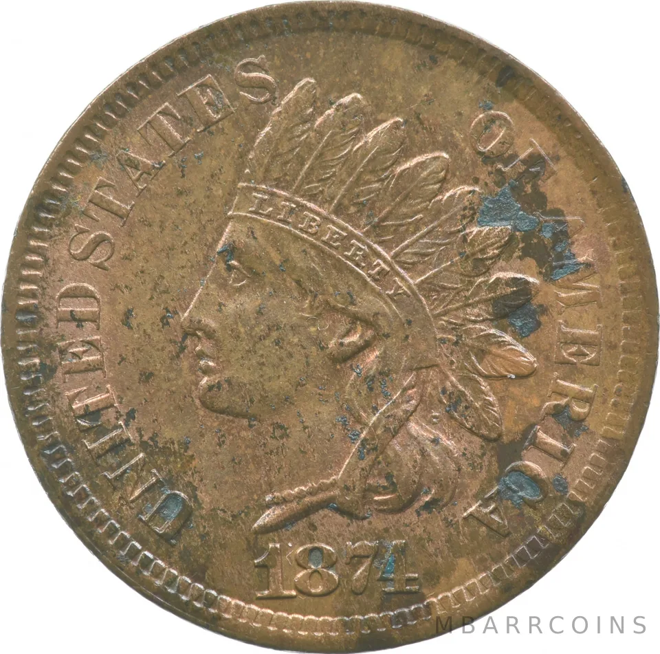 1874 Indian Head Cent *0659