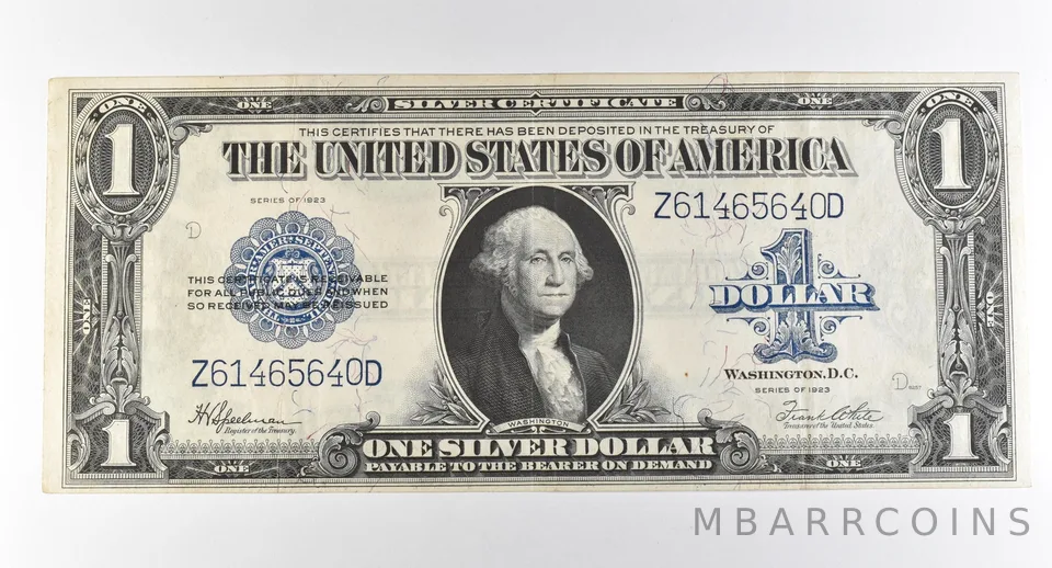 1923 $1 Silver Certificate Large Note Blue Seal *3004