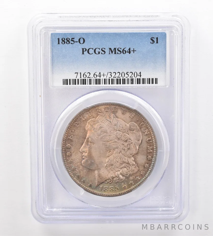 1885-O Morgan Silver Dollar MS64+ PCGS Beautiful Tone *7444