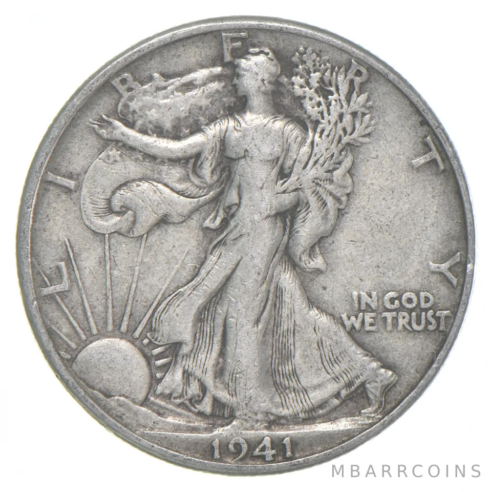 1941 XF Walking Liberty Half Dollar 90% Silver