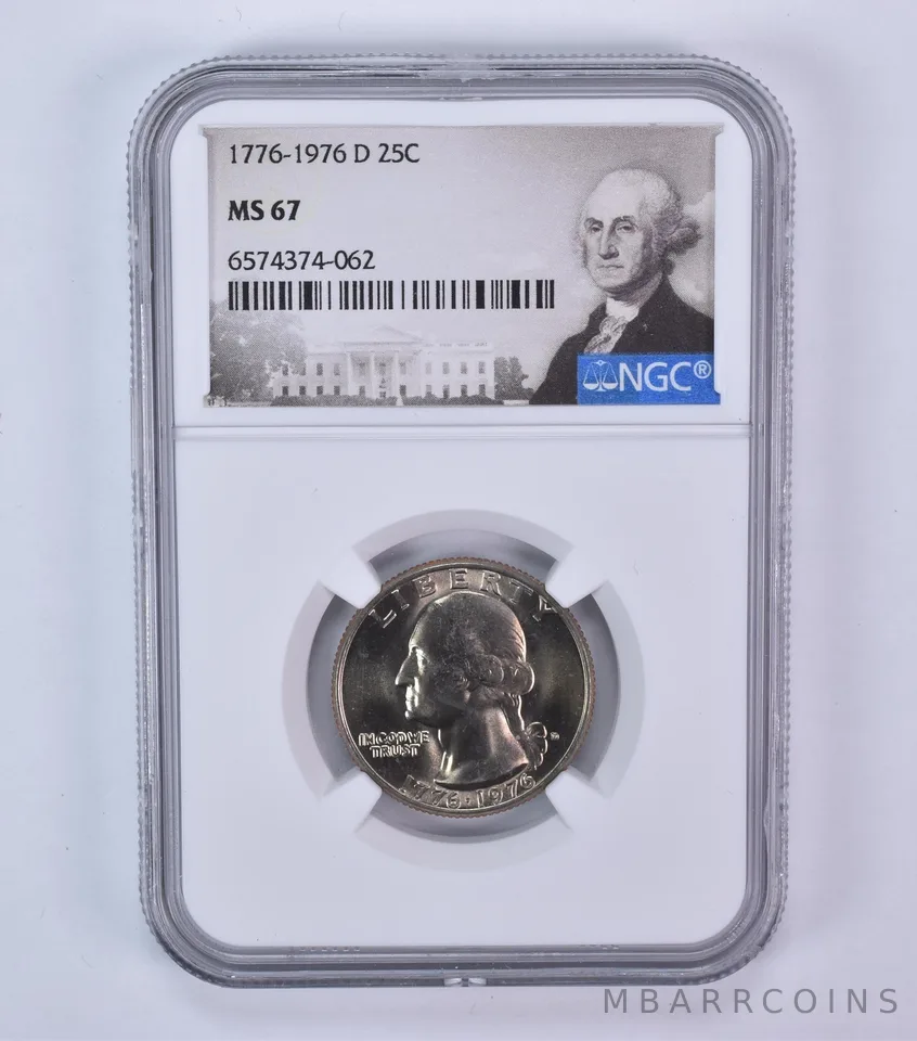 1976-D Washington Quarter MS67 NGC Special Label