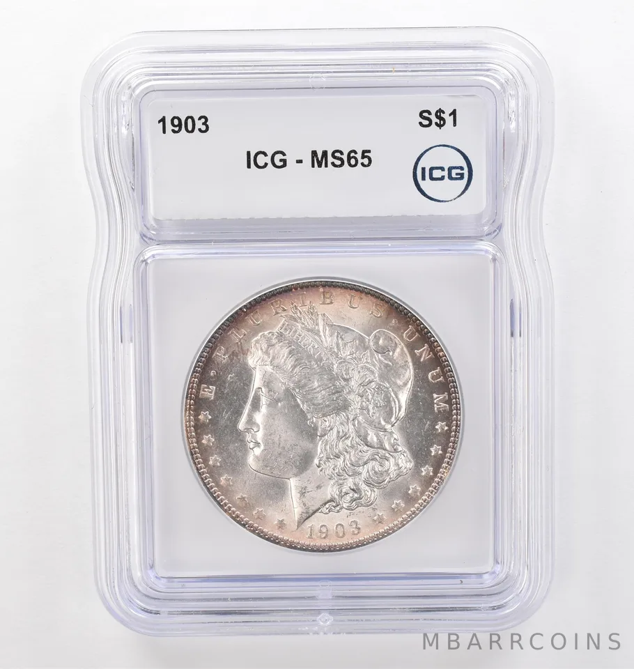 1903 Morgan Silver Dollar MS65 ICG Peripheral Tone *6183