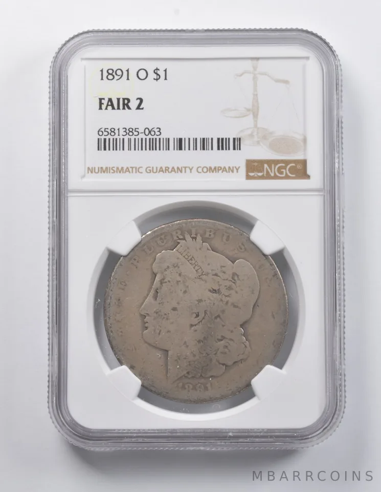 FAIR 2 1891-O Morgan Silver Dollar NGC a6908