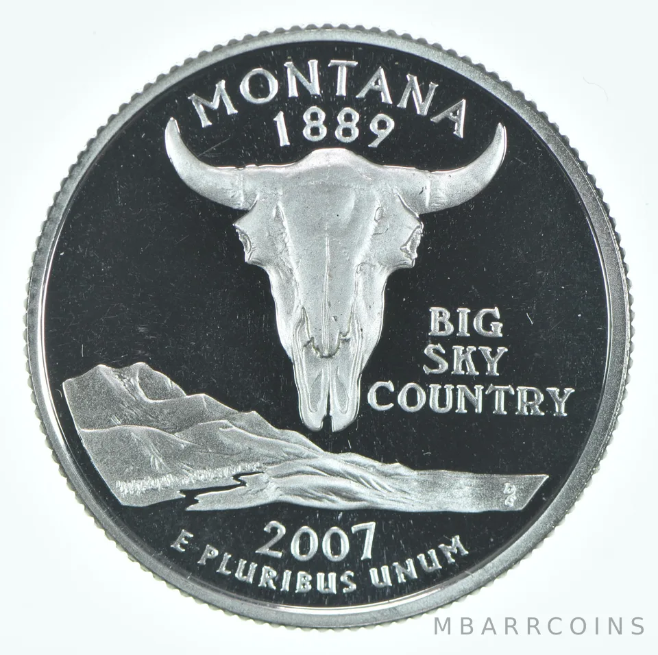 2007-S Washington State Quarter 90% Silver Proof Montana